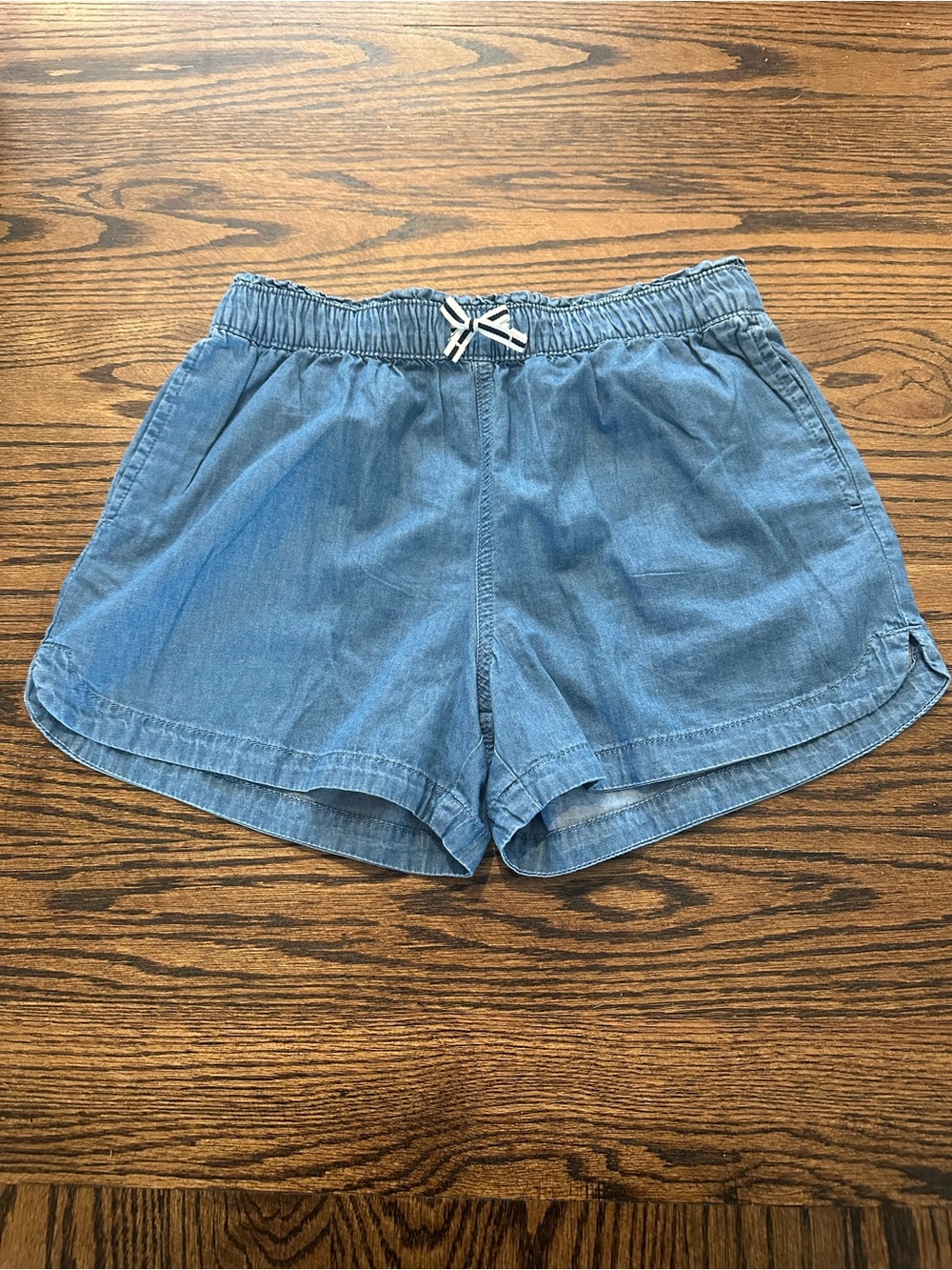 Gap Kids Light Blue Chambray Drawstring Shorts Size XXL 14-18